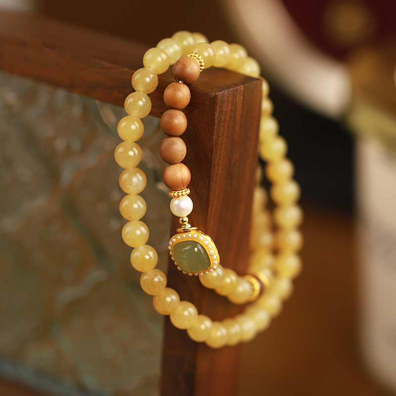 Caramel Color Jade Bracelet