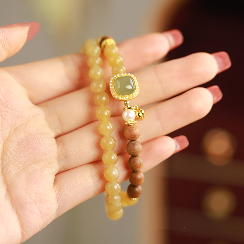 Caramel Color Jade Bracelet